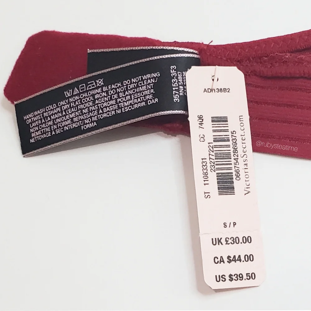 VICTORIA'S SECRET Very Sexy Floral Lace Halter Bralette -Red, Small,New with Tag - Picture 8 of 8